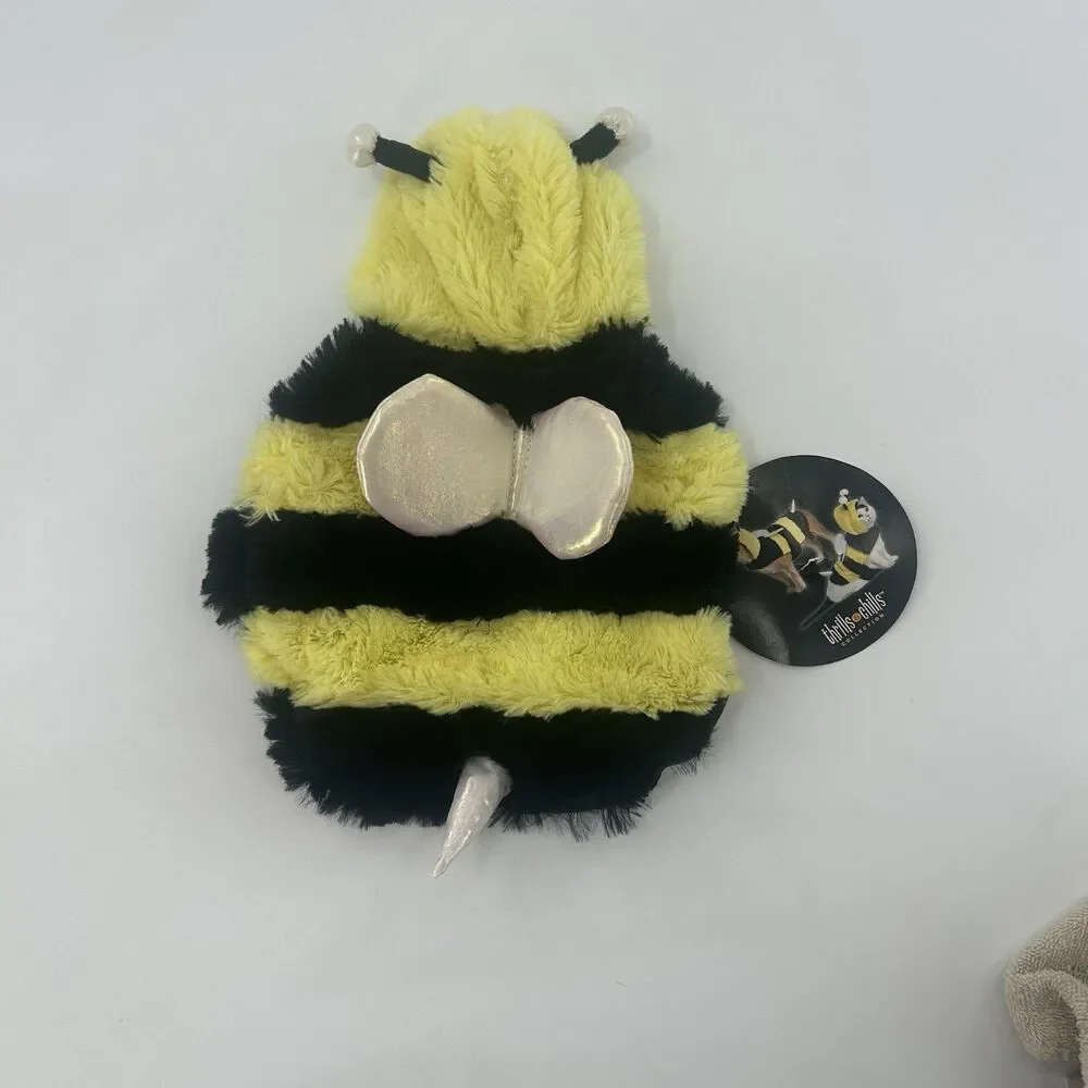 Thrills & Chills Bumble Bee Dog Cat Costume Plush Halloween Pet Outfit XS NWT